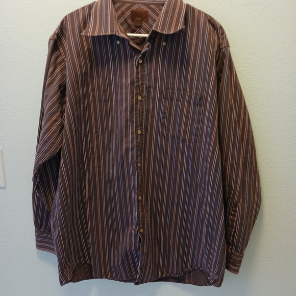 BORN Men Brown Long Sleeve Size XL 100% Cotton - Picture 4 of 5